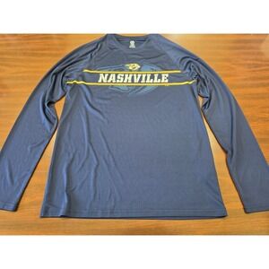 Nashville Predators Long Sleeve Mens Medium Navy Blue Performance Tee Gorpcore